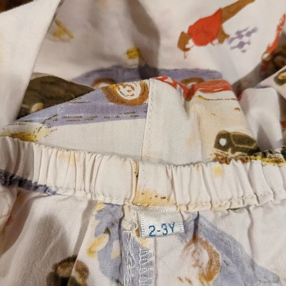 Classic Cars Minimalist Pajama Bottom Pants 2-3y - Picture 2 of 3